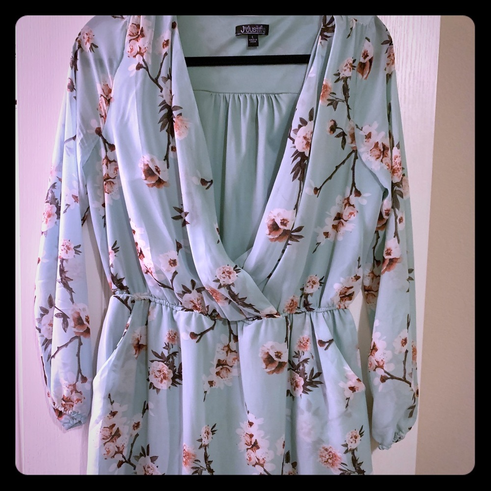Mint Blue flower dress